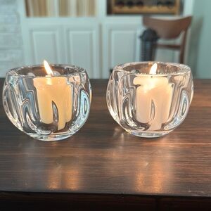 Set of Dansk Leaded Crystal Tea Light Holders